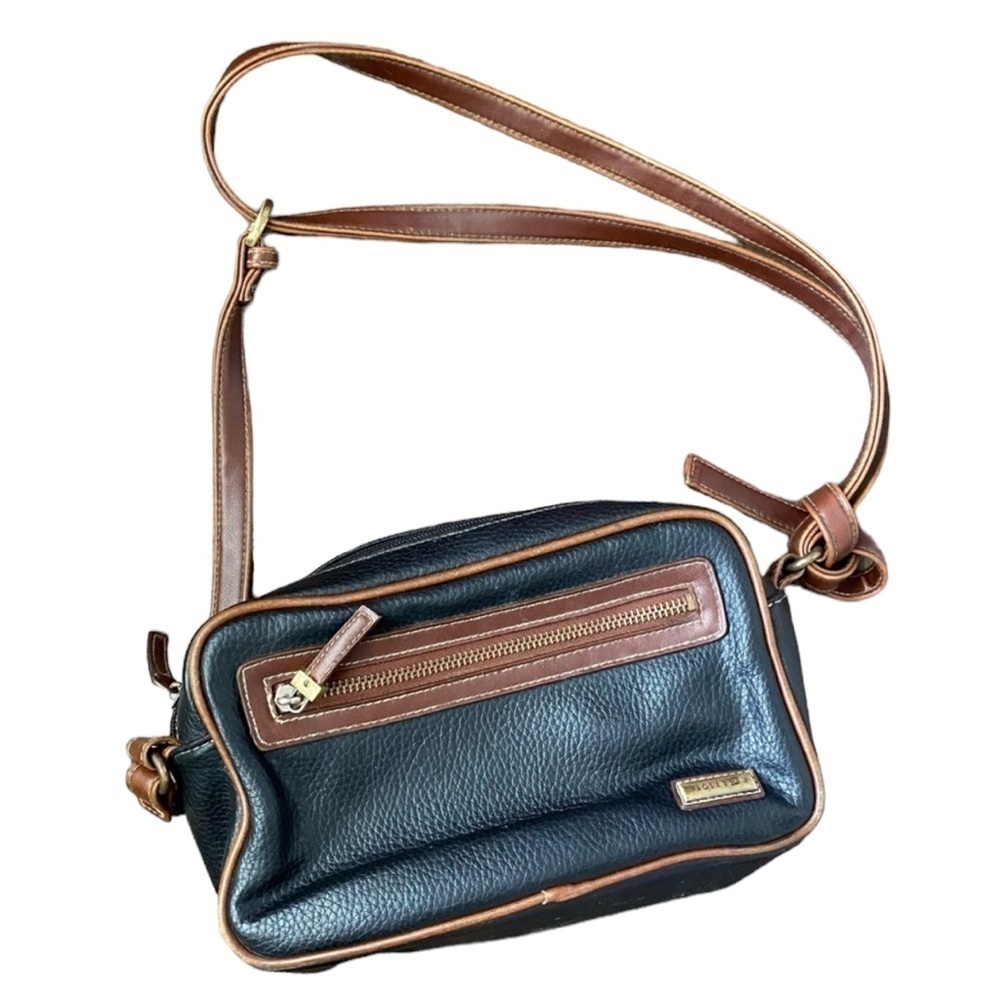 Vintage Rosetti black and brown pebble Crossbody purse